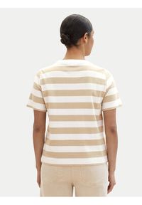 Tom Tailor T-Shirt 1040584 Beżowy Regular Fit. Kolor: beżowy. Materiał: bawełna #3