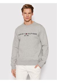 TOMMY HILFIGER - Tommy Hilfiger Bluza Logo MW0MW11596 Szary Regular Fit. Kolor: szary. Materiał: syntetyk