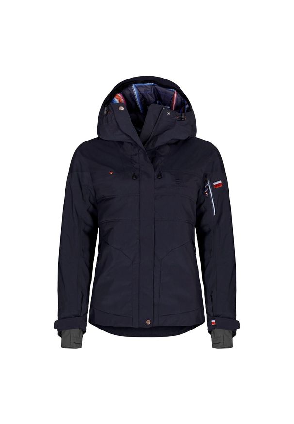 ELEVENATE - Damska kurtka narciarska Elevenate St Moritz. Kolor: wielokolorowy, niebieski, czarny. Sezon: zima. Sport: narciarstwo