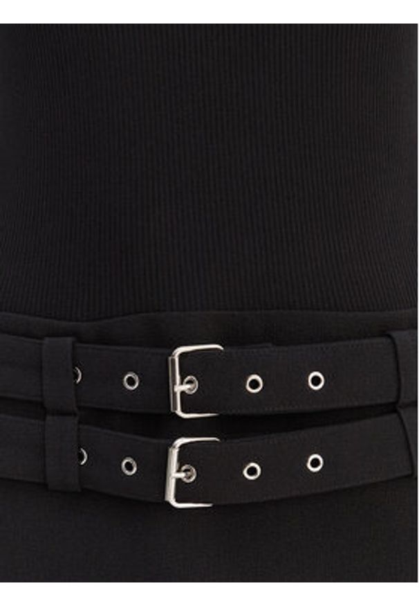 Morgan Sukienka dzianinowa 261-RANOS Czarny Slim Fit. Kolor: czarny. Materiał: wiskoza