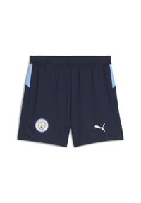 Puma - Młodzieżowe szorty Manchester City 25/26 PUMA Deep Navy Team Light Blue. Kolor: niebieski. Materiał: tkanina. Sport: piłka nożna