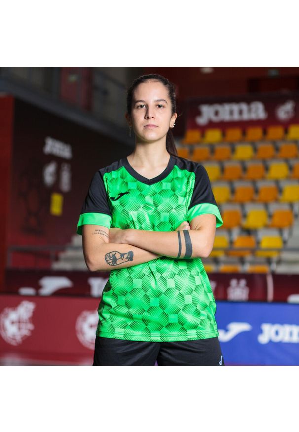 Koszulka do piłki nożnej damska Joma Supernova III. Kolor: wielokolorowy, zielony, czarny, niebieski