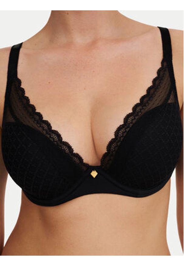 Chantelle Biustonosz z fiszbiną Norah Chic C16MNA Czarny. Kolor: czarny. Materiał: syntetyk