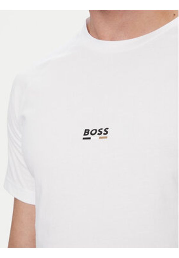 BOSS T-Shirt 50517970 Biały Slim Fit. Kolor: biały. Materiał: bawełna