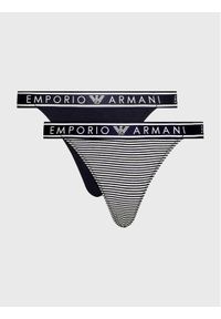 Emporio Armani Underwear Komplet 2 par stringów 164522 3R219 21136 Granatowy. Kolor: niebieski. Materiał: bawełna #1