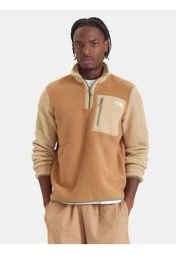 The North Face Polar Yumiori NF0A883S Beżowy Regular Fit. Kolor: beżowy. Materiał: syntetyk