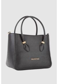 Valentino by Mario Valentino - VALENTINO Czarna torebka Montmartr Shopping. Kolor: czarny. Wzór: paski #3