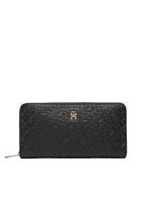 TOMMY HILFIGER - Tommy Hilfiger Portfel Lgr Za Mono AW0AW18036 Czarny. Kolor: czarny. Materiał: skóra