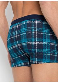 bonprix - Bokserki o dopasowanym kroju z bawełną (3 pary). Kolor: niebieski. Materiał: bawełna. Wzór: nadruk #3