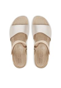ecco - ECCO Sandały Flowt Wedge 27231360704 Złoty. Kolor: złoty. Materiał: skóra #5