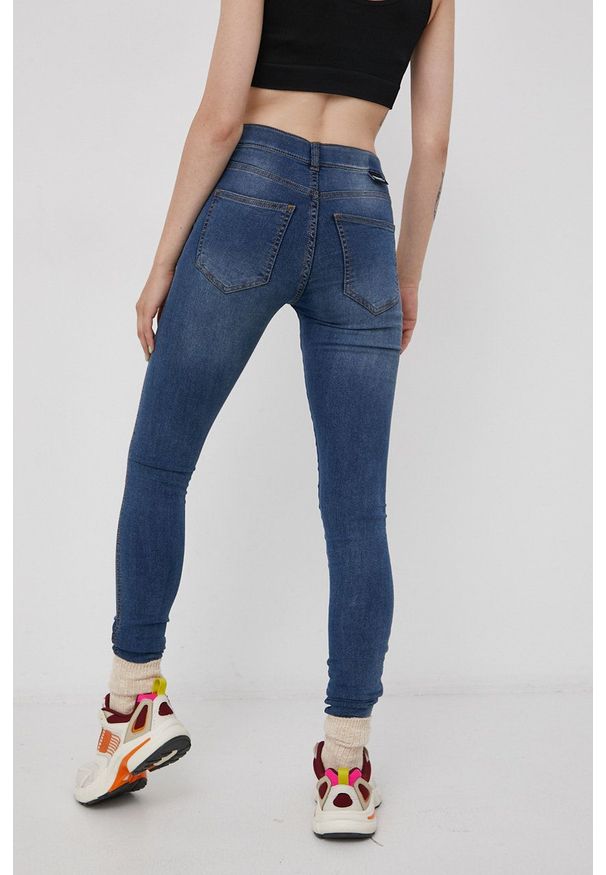 Dr. Denim Jeansy damskie medium waist. Kolor: fioletowy