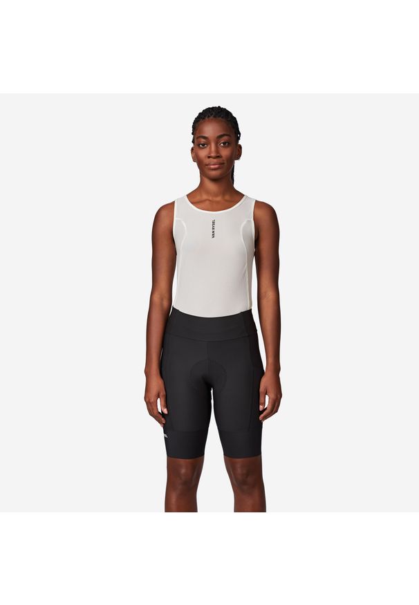 VAN RYSEL - Spodenki rowerowe szosowe damskie Van Rysel EDR Endurance. Kolor: czarny. Sport: kolarstwo