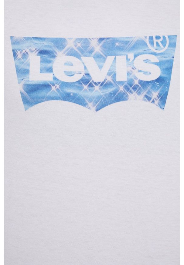Levi's® - Levi's t-shirt bawełniany kolor biały. Okazja: na co dzień, na spotkanie biznesowe. Kolor: biały. Materiał: bawełna. Wzór: nadruk. Styl: biznesowy, casual