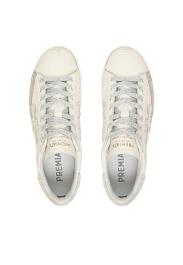 Premiata Sneakersy Stevend Var 7608 Biały. Kolor: biały. Materiał: skóra