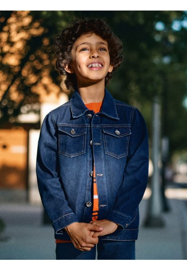 Sinsay - Katana jeansowa - granatowy. Kolor: niebieski. Materiał: jeans