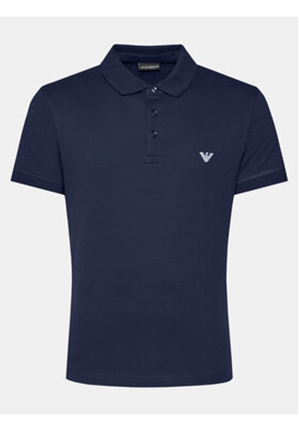 Emporio Armani Underwear Polo 211804 4R461 06935 Granatowy Regular Fit. Typ kołnierza: polo. Kolor: niebieski. Materiał: bawełna