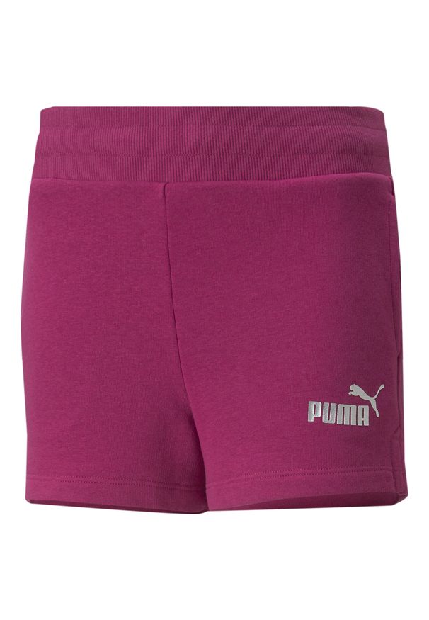 Krótkie spodenki dziewczynki Puma ESS+. Kolor: różowy. Długość: krótkie