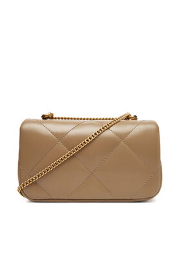 Tory Burch Torebka Mini Kira Diamond 154710 Beżowy. Kolor: beżowy. Materiał: skórzane