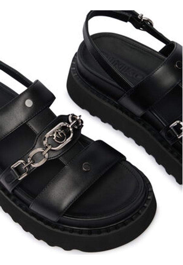 Pinko - PINKO Sandały Kate 06 SD0517 P001 Czarny. Kolor: czarny. Materiał: skóra