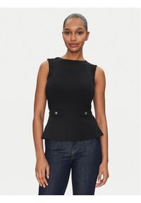 Guess Bluzka W5GP54 KCBO2 Czarny Regular Fit. Kolor: czarny. Materiał: syntetyk
