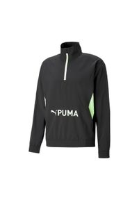 Puma - Bluza treningowa męska PUMA Fit Heritage Woven. Kolor: czarny