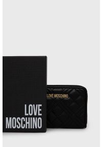 Love Moschino Portfel damski kolor czarny. Kolor: czarny. Materiał: materiał. Wzór: gładki #4