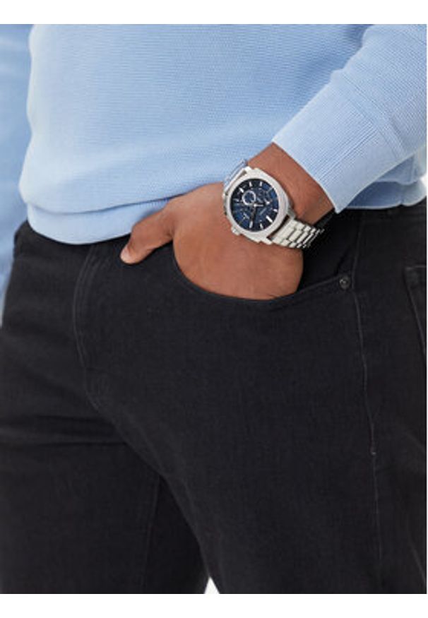 Fossil Zegarek Machine Chronograph FS6096 Srebrny. Kolor: srebrny