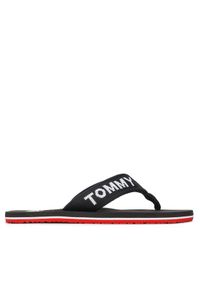 Tommy Jeans Japonki Flip Flop Logo Tape EM0EM01147 Czarny. Kolor: czarny. Materiał: materiał #1