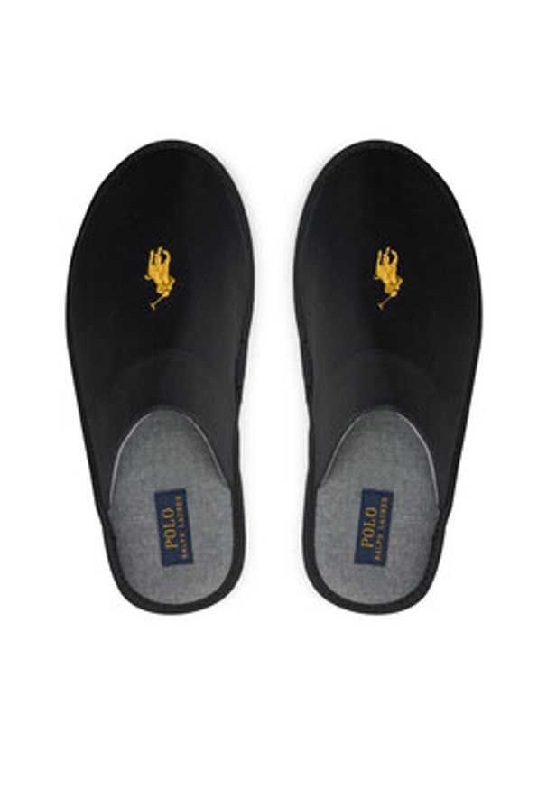 Polo Ralph Lauren Kapcie Klarence 843937267002 Czarny. Kolor: czarny. Materiał: materiał