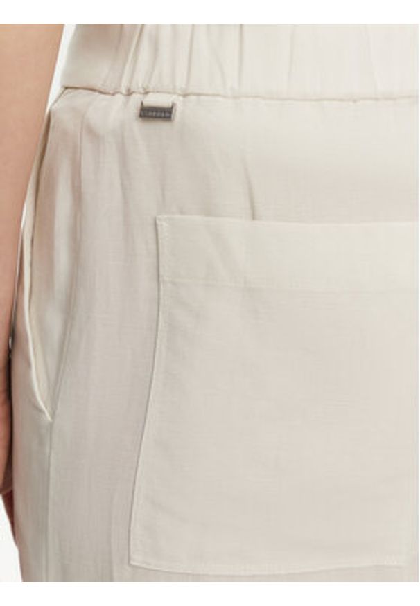 Calvin Klein Spodnie palazzo K20K208381 Beżowy Wide Leg. Kolor: beżowy. Materiał: lyocell