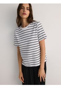 Reserved - T-shirt z bawełny merceryzowanej - wielobarwny. Materiał: bawełna