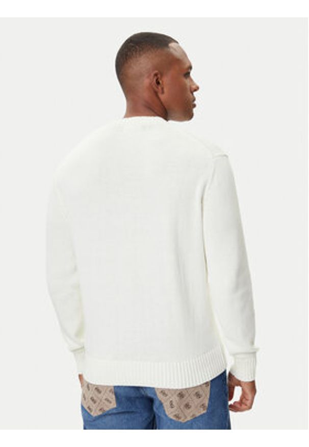 Guess Jeans Sweter M4BR31 Z3HM1 Écru Regular Fit. Materiał: bawełna