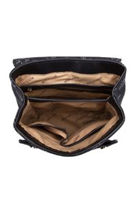 Wittchen - Damski plecak dżinsowy w monogram z etui czarny. Kolor: czarny. Materiał: bawełna. Wzór: aplikacja, gładki, paski. Styl: elegancki