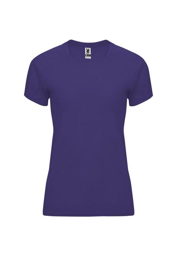 ROLY - Damska Koszulka Sportowa Z Krótkim Rękawem Bahrain. Kolor: fioletowy. Długość rękawa: krótki rękaw. Długość: krótkie. Sport: turystyka piesza