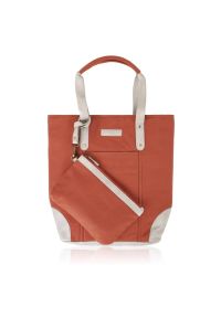 PAOLO PERUZZI - Shopperka pomarańczowa Paolo Peruzzi E-23-OR. Kolor: pomarańczowy. Sezon: lato. Materiał: skórzane. Styl: klasyczny #1
