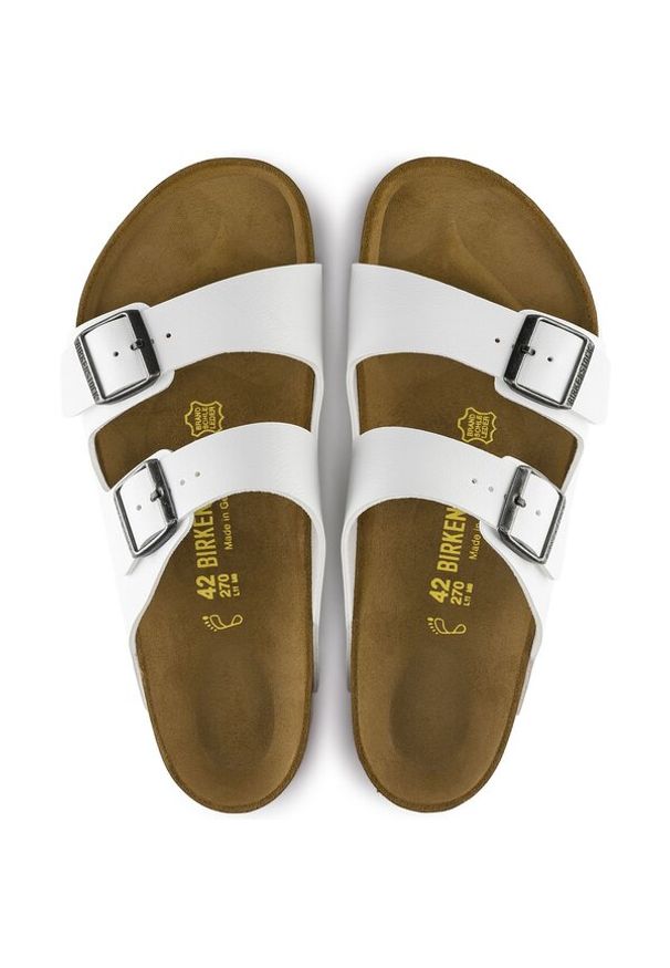 Birkenstock - Klapki damskie BIRKENSTOCK ARIZONA. Okazja: na co dzień, do pracy, na spacer. Kolor: biały. Styl: casual