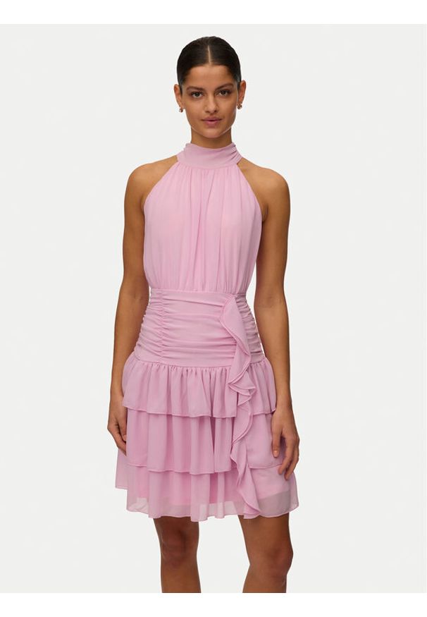 Vero Moda Sukienka koktajlowa Serena 10348178 Różowy Regular Fit. Kolor: różowy. Materiał: syntetyk. Styl: wizytowy