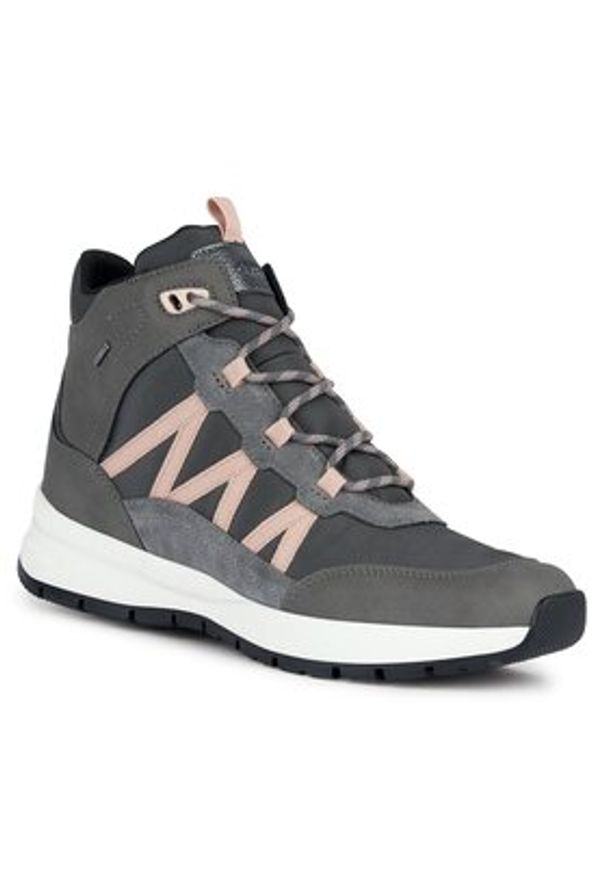 Geox Sneakersy D Braies B Abx D36BEA 011EK C9004 Szary. Kolor: szary. Materiał: zamsz, skóra