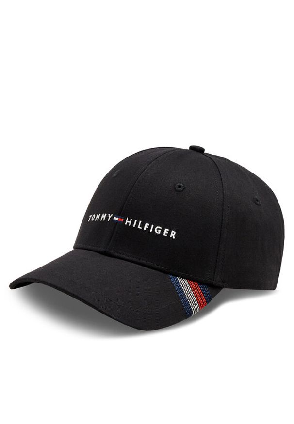 TOMMY HILFIGER - Tommy Hilfiger Czapka z daszkiem Foundation Cotton 6 Panel Cap AM0AM12532 Czarny. Kolor: czarny. Materiał: materiał