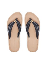 TOMMY HILFIGER - Tommy Hilfiger Japonki Th Chain Print Elevated Sandal FW0FW08519 Granatowy. Kolor: niebieski. Materiał: materiał. Wzór: nadruk