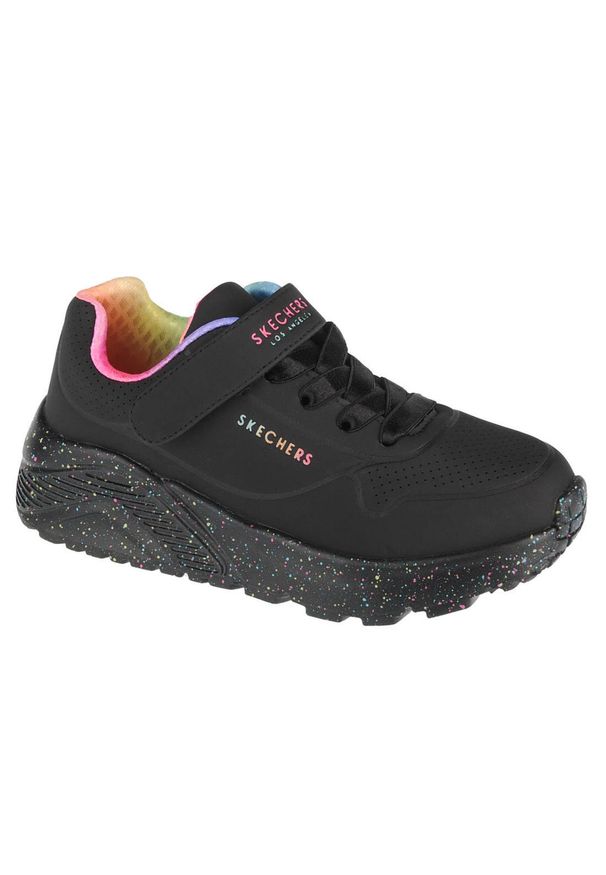 skechers - Buty do chodzenia dla dzieci Skechers Uno Lite Rainbow Specks. Zapięcie: rzepy. Kolor: czarny. Materiał: tkanina, materiał, syntetyk. Szerokość cholewki: normalna. Model: Skechers Sport. Sport: turystyka piesza