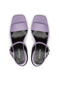 Pinko - PINKO Sandały Fantine Wedge PE 23 BLKS1 100655 A0N9 Fioletowy. Kolor: fioletowy. Materiał: skóra #6