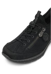 Rieker Sneakersy L32F1-00 Czarny. Kolor: czarny. Materiał: skóra #6