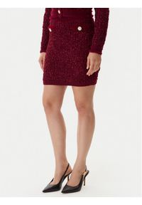 Guess Spódnica ołówkowa W5BD1X Z4090 Czerwony Slim Fit. Kolor: czerwony. Materiał: syntetyk