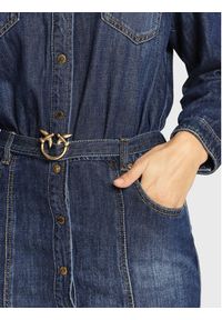 Pinko Sukienka jeansowa Latrato 1J111Q Y7JY Granatowy Regular Fit. Kolor: niebieski. Materiał: jeans, bawełna