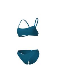Strój kąpielowy damski dwuczęściowy sportowy na basen Arena Essentials. Kolor: zielony