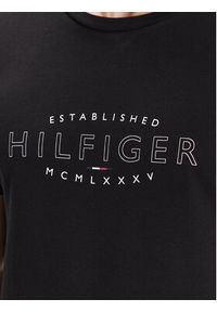 TOMMY HILFIGER - Tommy Hilfiger T-Shirt Curve Logo MW0MW30034 Czarny Slim Fit. Kolor: czarny. Materiał: bawełna