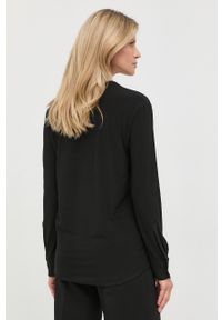 Max Mara Leisure koszula damska kolor czarny regular. Kolor: czarny. Materiał: dzianina. Wzór: gładki #4