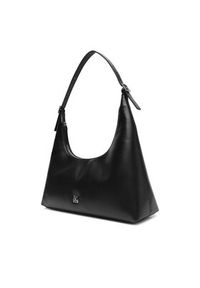 Calvin Klein Torebka Emblem Hw Lthr Shoulder Bag LV04F3262G Czarny. Kolor: czarny. Materiał: skórzane