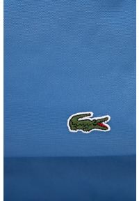 Lacoste Plecak NH2677NE męski duży gładki. Kolor: niebieski. Wzór: gładki #4